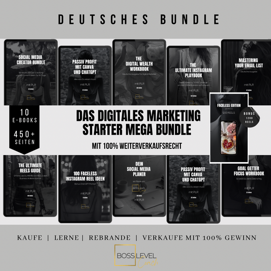 Das Digitales Marketing Starter MEGA Bundle mit Weiterverkaufsrecht