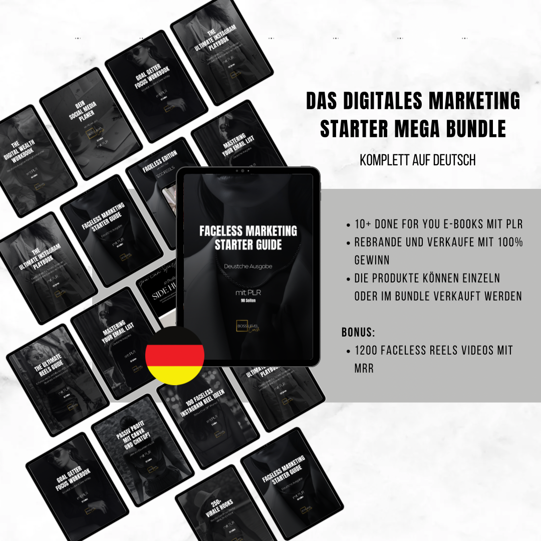 Das Digitales Marketing Starter MEGA Bundle mit Weiterverkaufsrecht