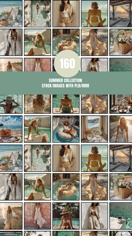 Summer Collection 160 Stock Images with MRR/PLR